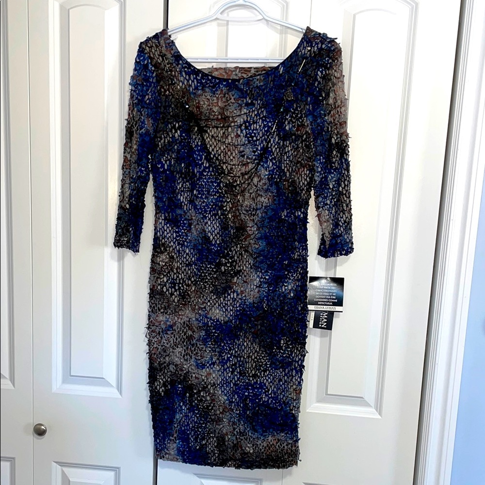 NWT Frank Lyman dress with detachable necklace